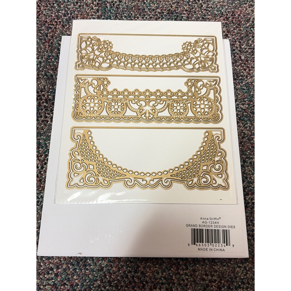 Anna Griffin Grand Border Design Dies AG-1234H Metal Cutting Dies Set